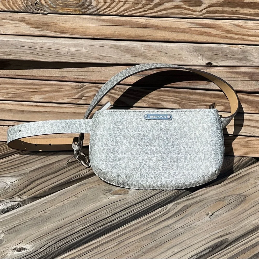 Michael Kors silvertone logo